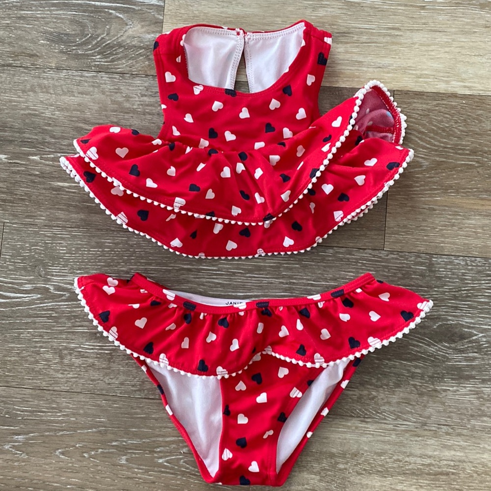 Jane and jack ruffled two-piece